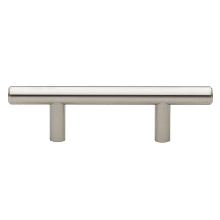 Gliderite Hardware 2-1/2 in. Center to Center Satin Nickel Solid Steel Bar Pull - 5007-64-SS, 25PK 5007-64-SS-25